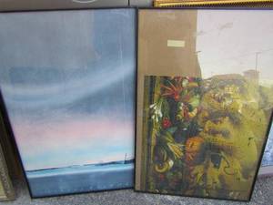 lot 293 image: Anthony Salmora Ocean 36x24 and framed fall puzzle art 36x24