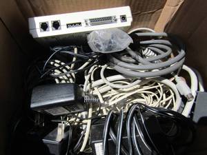 lot 331 image: Box of phone and computer wires