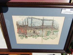 lot 350 image: Art- Flower Harden 17x14, Only one mother 18x12, Mystic Seaport By CLARK GOFF 72 14x18