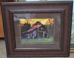 lot 30 image: Framed Picture of Old Barn