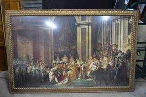 lot 4 image: Coronation of Queen Elizabeth Large Framed Print