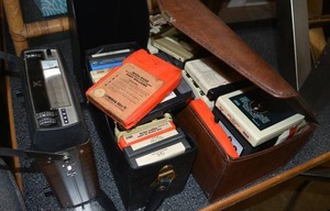 lot 63 image: Sears Home and Auto 8-Track Tape Player and 8-Tracks, see pictures