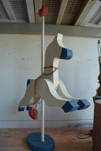 lot 35 image: Wooden Carousel Horse