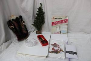 lot 119 image: Porcelain Doll Santa, Photo Printing Paper, Cards and More