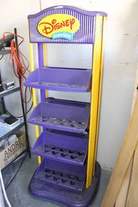 lot 33 image: Disney Movies Display with Purple Removable Shelves