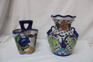 lot 147 image: Glazed Pottery marked Hecho En Mex. La Maceta 