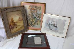 lot 169 image: Wall Art signed by artists - Autumn Serenity has Certificate (Plus Framed Printing Stamp for What a Friend