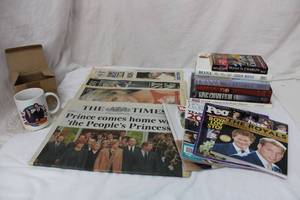 lot 177 image: The Royals Lot Newspapers, Magazines, Bools and Mug