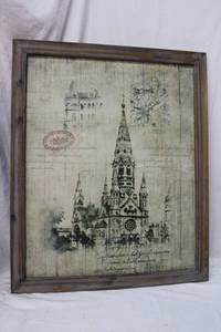 lot 184 image: Print of Chapel with Stamp British Museum Natural History 28x34