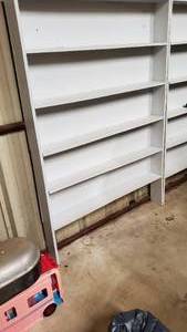 lot 142 image: Two White Bookshelves 4Ft.W x 6D x 6Ft.H each