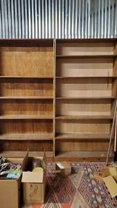 lot 227 image: 4Ft.x 8Ft. Solid Wood Bookshelves - Set of 2 (CONTENTS NOT INCLUDED)