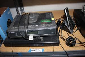 lot 253 image: Electronics Emerson Radio and CD Player, Cordless Phone, Samsung DVD Player