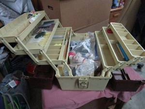 lot 112 image: VINTAGE PLANO TACKLE BOX WART SUPPLIES. CONTENTS INCLUDED.