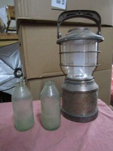 lot 117 image: VINTAGE DR PEPPER GASS BOTTLES &amp&nbsp VINTAGE MAGELLAN OUTDOOR LANTERN