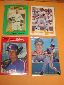 lot 137 image: 1990 FLEER CORP TERRY KENNEDY BASEBAL CARD, 1989 LEAF INC DEAN WILLIAM PALMER BASEBALL CARD , 1993 FLEER CORP SCOTT LIVNGSTONE BASEBALL CARD, BASEBALLS ALL-TIME GREATS BASEBALL CARD GABBY HARTNET