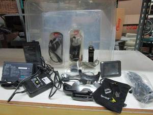 lot 87 image: ELECTRONICS LOT- PHONE CHARGERS, GARMIN NUVI, SPRINT USB, POWER CONVERTER &amp MORE