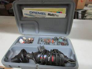 lot 86 image: DREMEL MULTIPRO WACCESSORIES IN DREMEL HARD CASE