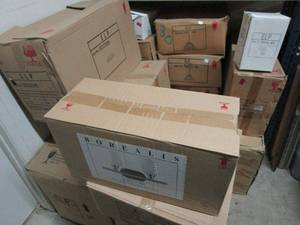 lot 149 image: HUGE LOT OF LIGHT FIXTURES IN ORIGINAL BOXES