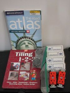 lot 174 image: ELECTRICAL OUTLETS, ROAD ATLAS, TILING 1-2-3 BOOK
