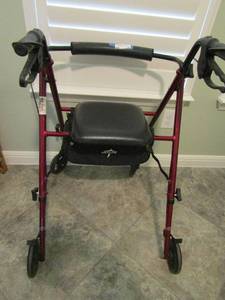 lot 37 image: MEDLINE SIT  STAND ROLLING WALKER
