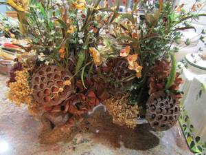 lot 65 image: FLORAL ARRANGMENTS FALL COLORS QTY 2