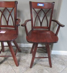 lot 104 image: 2 BAR STOOLS 41H BY 25 BY 19