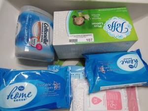 lot 107 image: PUFFS AND COTTONELLE TISSUE AND WIPES