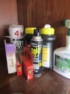 lot 130 image: PLASTIC SHEETING,   FIRE ANY KILLER,  ANT KILLER