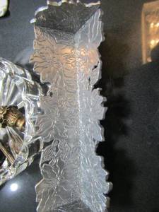 lot 145 image: CRACKER TRAY,  DIVIDED GLASS BOWL,  MADONNA,  CERAMIC FRAME