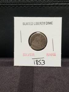 lot 31 image: Seated Liberty Dime - 1853