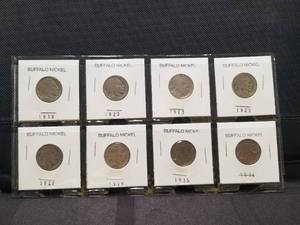 lot 91 image: Buffalo Nickels - selection of 6 - 1919 - 1936