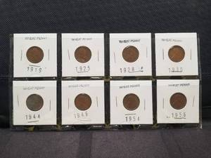 lot 94 image: Wheat Penny - selection of 8 - 1919 - 1956