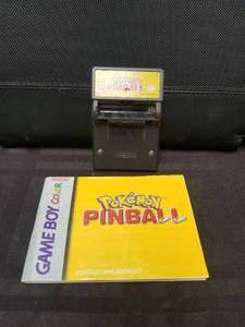 lot 33 image: Nintendo Game Boy - Pokemon Pinball game and manual - no box - missing battery cover