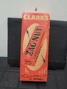 lot 71 image: Vintage Clarks Zagnut candy bar box