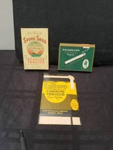 lot 74 image: Tobacciana collectible lot - Tobacco boxes - Seven Seas, MacDonalds and Culture
