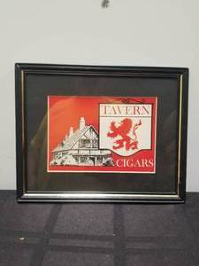 lot 127 image: Framed vintage cigar label - 8by10