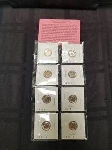 lot 138 image: Roosevelt Dimes - Brilliant Uncirculated - total of 8