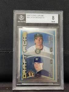 lot 170 image: 2000 Topps Chrome Barry Zito & Ben Sheets - graded baseball card