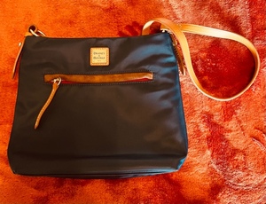 lot 15 image: Dooney & Bourke - Blue Heavy Nylon Crossbody Bag