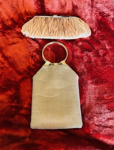 lot 86 image: Lot of 2 Gold Cocktail Evening Bags