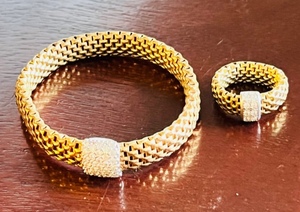 lot 92 image: DYADEMA ITALY 925 Ring and Bracelet Set