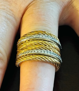 lot 103 image: Silver .925 Two Tone Ring