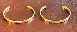 lot 111 image: Lot of 2 - Inspirational Rustic Cuff Bracelet