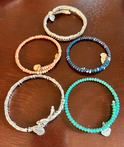 lot 112 image: Lot of 5 - Alex & Ani Vintage-6 Bracelets Infused wEnergy Technology
