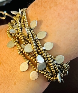 lot 113 image: Multi Strand Gold & Silver Tone Bracelet