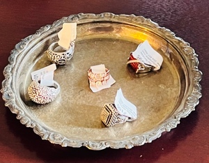 lot 115 image: Vintage Sterling Silver RingTrinket Tray (contents not included)