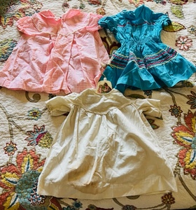 lot 122 image: Lot of 3 - Vintage Doll Clothes