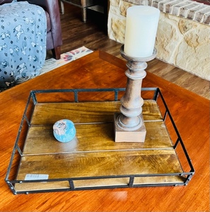 lot 138 image: Tray, Jar and Candle Holder Decor