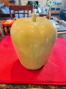 lot 156 image: Decorative Ceramic Green Apple 11 Tall
