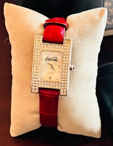lot 159 image: Coca-Cola Watch wGenuine Leather Band